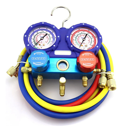 Manifold Dszh R22 R134a R404a C/ Manoplas Aluminio E Engates