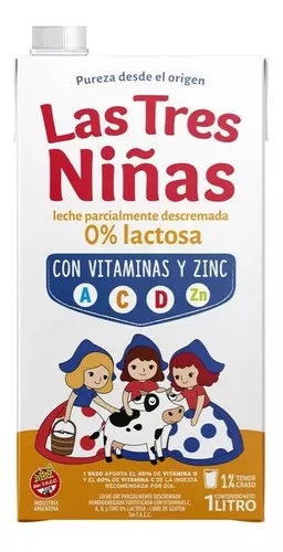 Segunda imagen para búsqueda de leche las tres niñas descremada