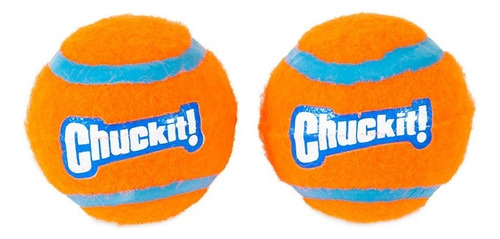 Pelotas Para Perros Chuckit! Tennis Grande 2 Pack Color Naranja