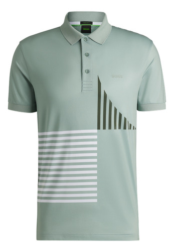 Polo Para Hombre Boss En Tejido Elástico Con Estampado