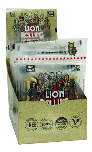 Caixa De Filtro Lion Rolling Circus 10 Bags - 1500 Filtros 
