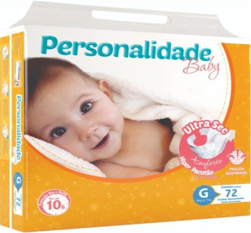 Fraldas Descartáveis Infantil - Personalidade  Baby - Tam G Gênero Sem Gênero Tamanho Grande (g) De 8k A 11kg