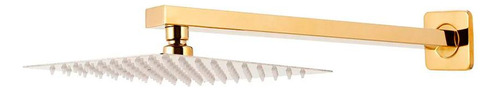 Ducha Chuveiro Inox 20cm Com Braço 40cm Mundaú - Dourado