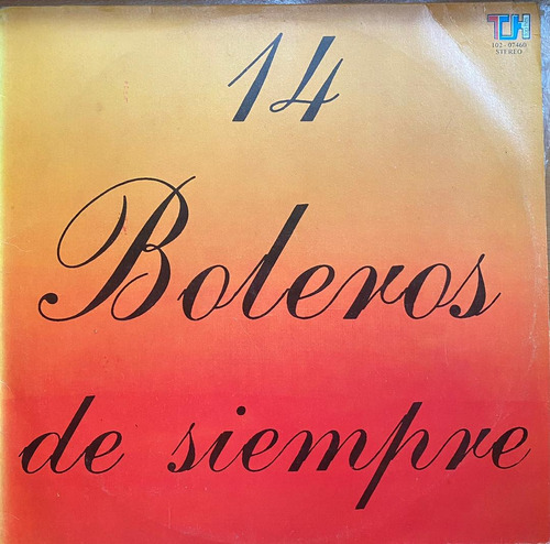 Disco Lp - Variado / 14 Boleros De Siempre. Compilación 