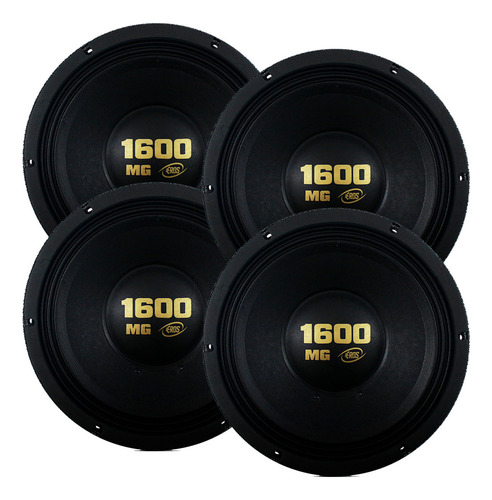 Kit 4 Woofer 12 Pol Eros E-12 1600 Mg 3200w Rms 8 Ohms Medio