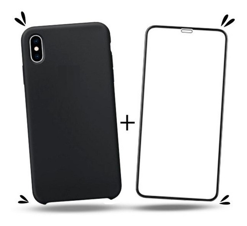 Kit Capa Capinha + Película 3d Compatível Com iPhone X / Xs 