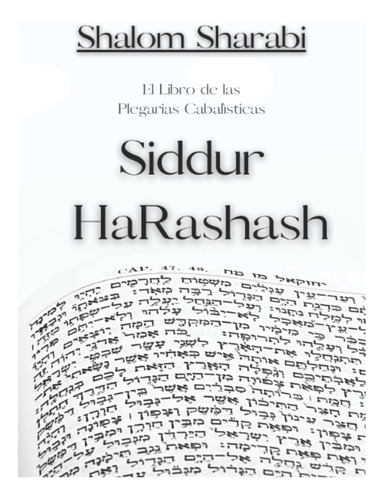 Libro: Siddur Harashash. Shalom Sharabi: El Libro De