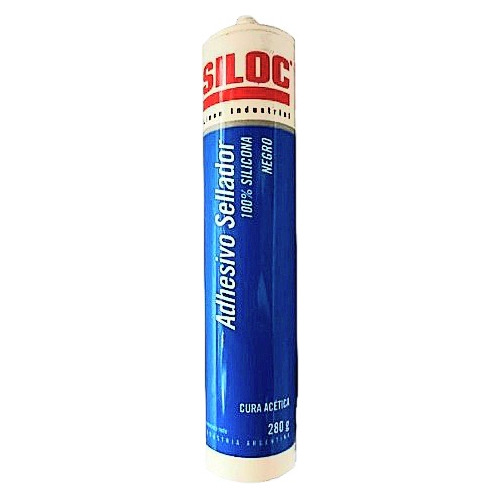 Adhesivo Siloc Silicona 100% Cura Acetica Negro X 280g 