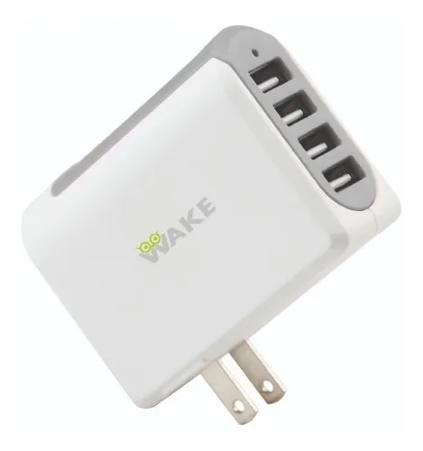 comprar Cargador Wake  Rápido Celular 4.8amp 4 Puertos 