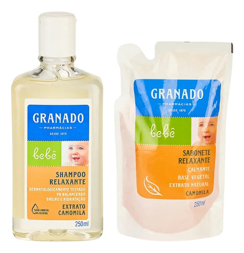 Shampoo Granado Bebe 250ml Camomila + Sab Liq Refil