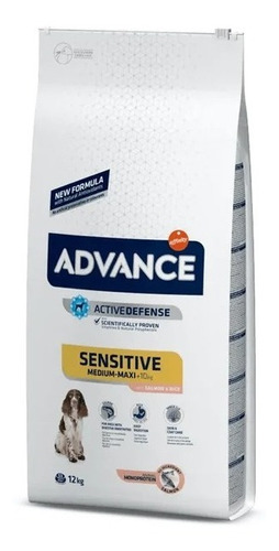 Advance Sensitive Medium/maxi, Única Proteína De Salmón 12kg