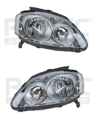 Par Juego Faros Vw Crossfox 2007-2009 Doble As F/cromado Sxc