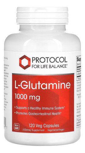 L-glutamina 1000mg Protocol 120 Cáps Sabor N/a