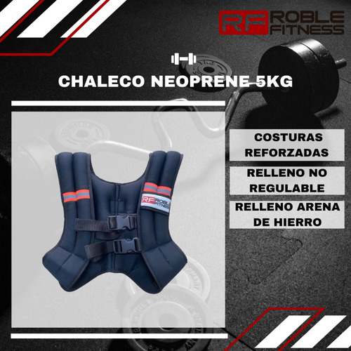 Chaleco Con Carga Peso 5kg Neoprene Ergonomico Calidad