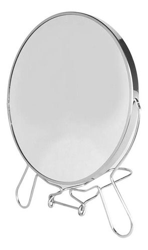 Espejo Para Maquillaje 6 Pulgadas 14,5 Cm 2 Caras Aumento X2 Color Del Marco Plateado