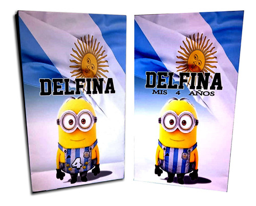 Bolsitas Golosineras Minions Argentina X 50 Personalizadas