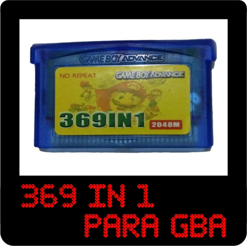 Fita Para Game Boy Advance Cartucho Com 369 Jogos