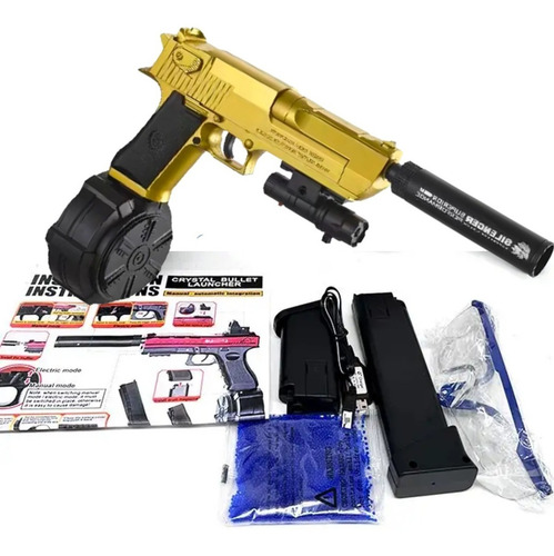 Pistola De Hidrogel Automática Desert Eagle Magnum Tambor