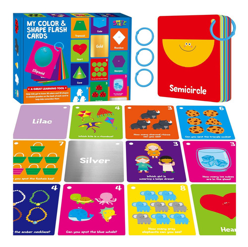 Tarjetas De Flash Color Y Forma Spritegru 50 Piezas
