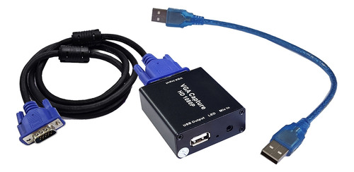 Convertidor De Adaptador Vga A Usb Con Captura De Audio Y Vi