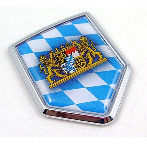 Baviera Bandera Coche Cromado Emblema Pegatina Bayern De Tie