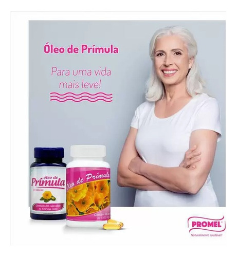 Óleo De Primula 120 Caps Em Softgel - 1000mg Promel Sabor Sem sabor