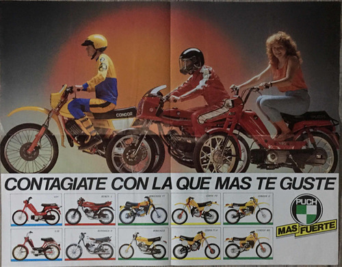 Poster Doble Faz Moto Condor Md Puch Voy X-10 Cobra Tt-a