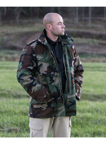 Chamarra Militar Us Army M-65 Woodland M-reg. Americano (Usado)