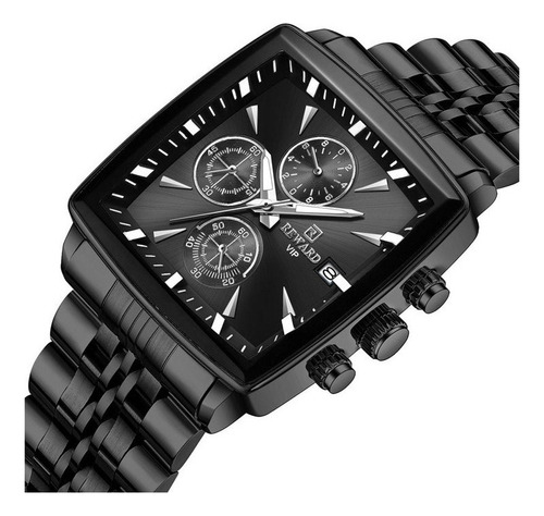 Reloj De Cuarzo Reward Cuadrado Con Cronógrafo