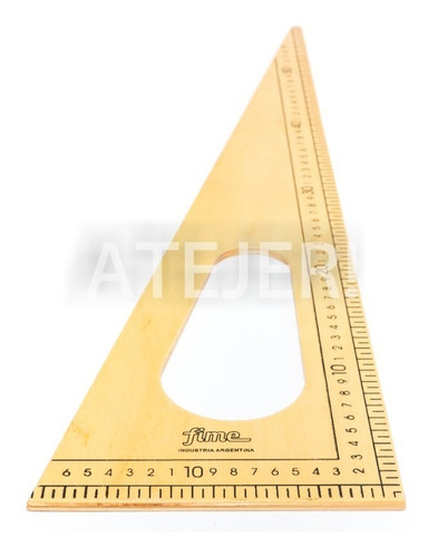 Escuadra Fime Común De Madera Lustrada