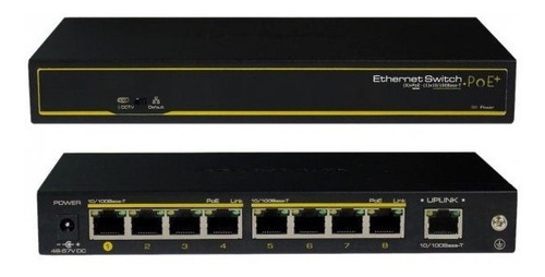 Switch Ethernet Poe+ 8 Downlink + 2 Uplink Cygnus S1008-120