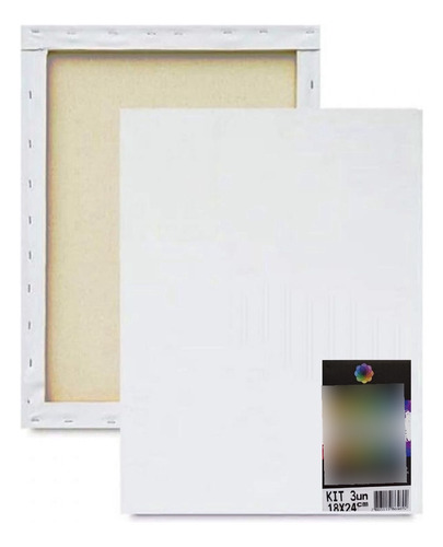 Tela De Pintura Talento Chassis Simples 18x24 Kit C/ 3 Und