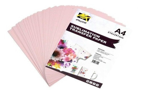 Papel Sublimatico Resinado A4 Pink Paper Com 100 Folhas