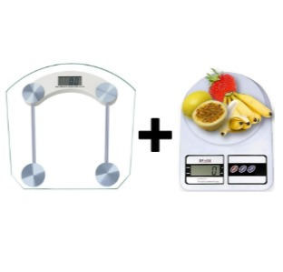 Balança Digital 180kg + Mini Balança De Precisão 1g À 10kg