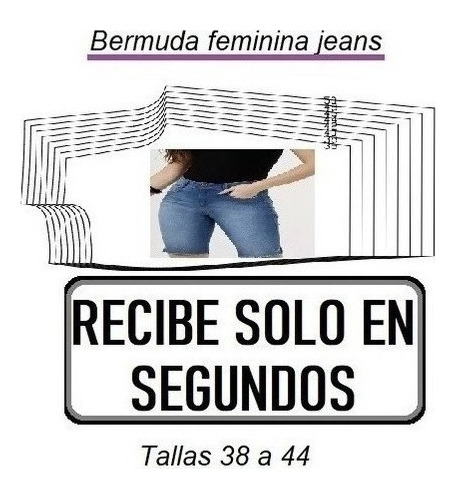 Molde Bermuda Jeans Femenina