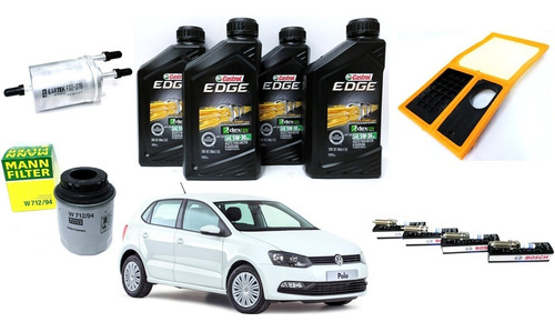 Kit De Afinación Vw Polo 1.6l 2017 Aceite Castrol Sint 5w30