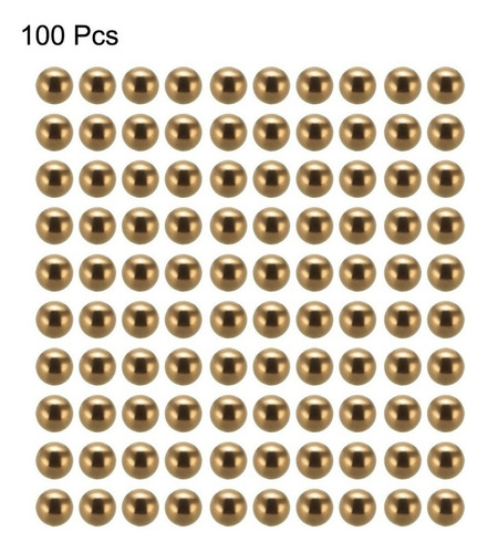 100 Balines De Latón Macizo 6mm Bolas De Rodamiento