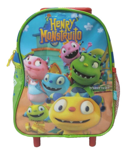 Mochila Carro Henry Monstruito 12 Pulgadas Jardin Nene