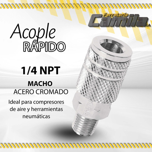 Acople Rapido Macho Pretul 1/4npt - 07979