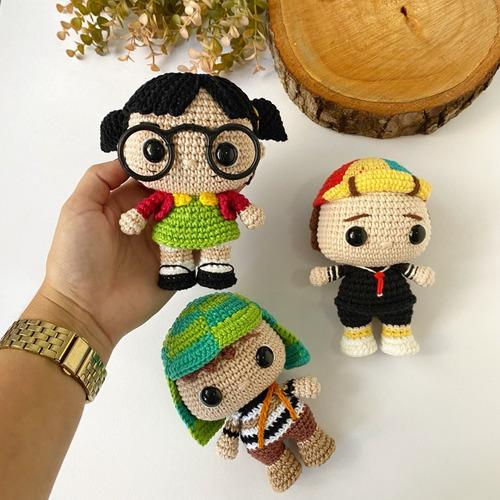 Kit Conjunto Chaves Quico E Chiquinha - Amigurumi Funko Pop