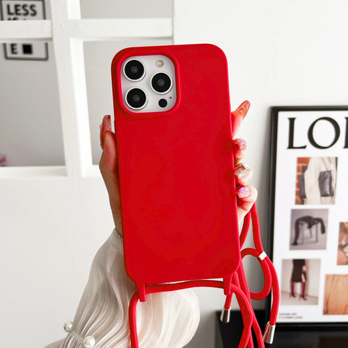 Capinha Capa Para iPhone 15 Com Cordão Alça Longa Regulável