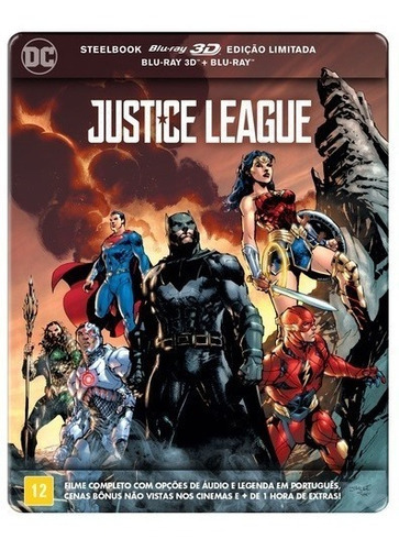 Blu Ray Steelbook Liga Da Justiça - 3d+2d, Duplo, Dub/leg