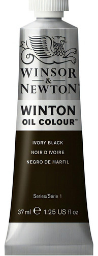 Pintura Oleo Winsor & Newton Winton 37ml Colores A Escoger Color Ivory Black - Negro Marfil