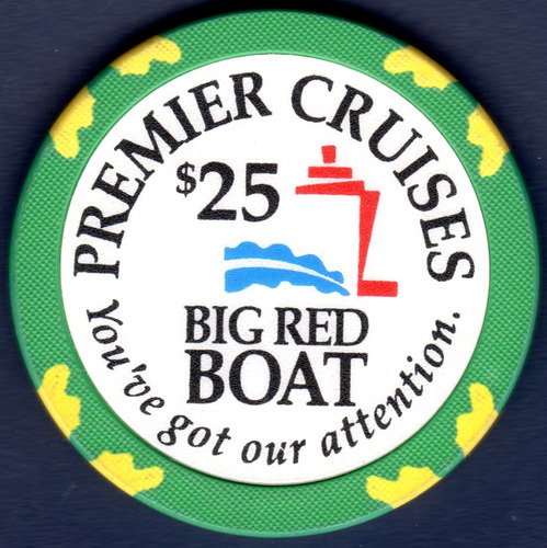 Ficha Token De 25 Premier Cruises Big Red Boat Crucero