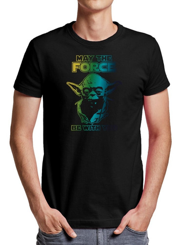 Polera Yoda - Star Wars - May The Force - Polo - Regalo