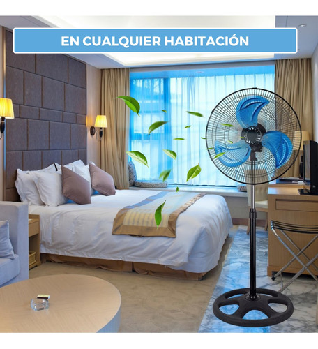 4 Pzs Ventilador Pedestal 3 Aspas Abánico 18 Pulgadas 3 En 1