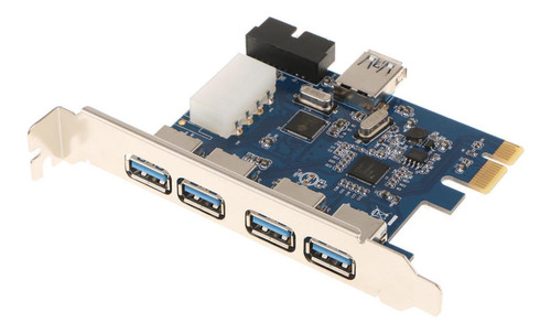 Tarjeta De Expansión Pci-e A Usb 3.0 De 4 Puertos Con 19 Pin