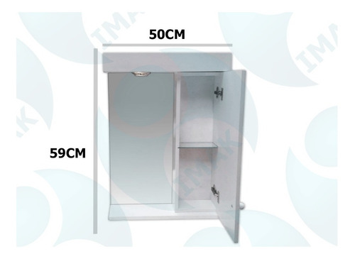 Espejo Botiquin Peinador Baño 0.50cm Con Luz