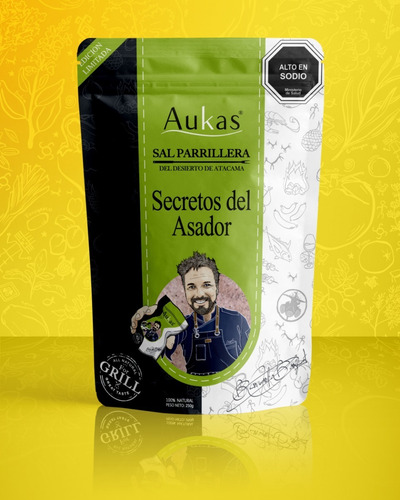 Imagen 2 de 3 de Sal Parrillera Secretos Del Asador Doypack 250grs Aukas
