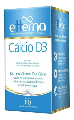 Cálcio D3 Multivitamínico Etterna C/60 Cáps Ossos Fortes